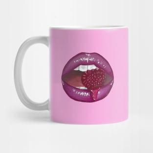 raspberry lips Mug